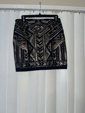 Express sequined mini skirt